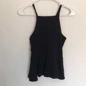 Free People Black Peplum Tank